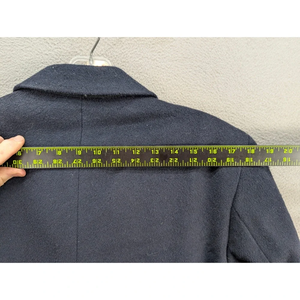 Men's Wool Double Breasted Overcoat Long Trench Coat Czech Republic Navy Large?